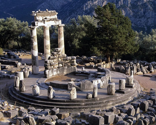The Ruins of Tholos at Delphi Greece